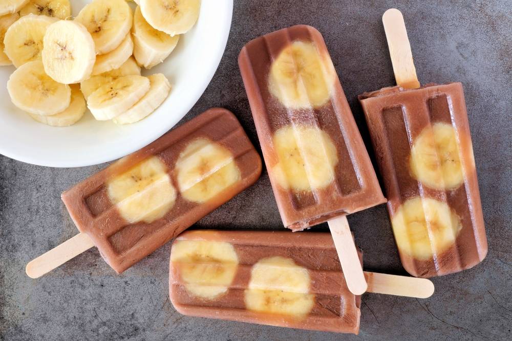 czekoladowo- bananowe proteinowe lody